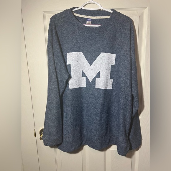 Vintage Ladies Michigan Long Sleeve XXL Fleece Sweater Sweatshirt - Picture 3 of 16